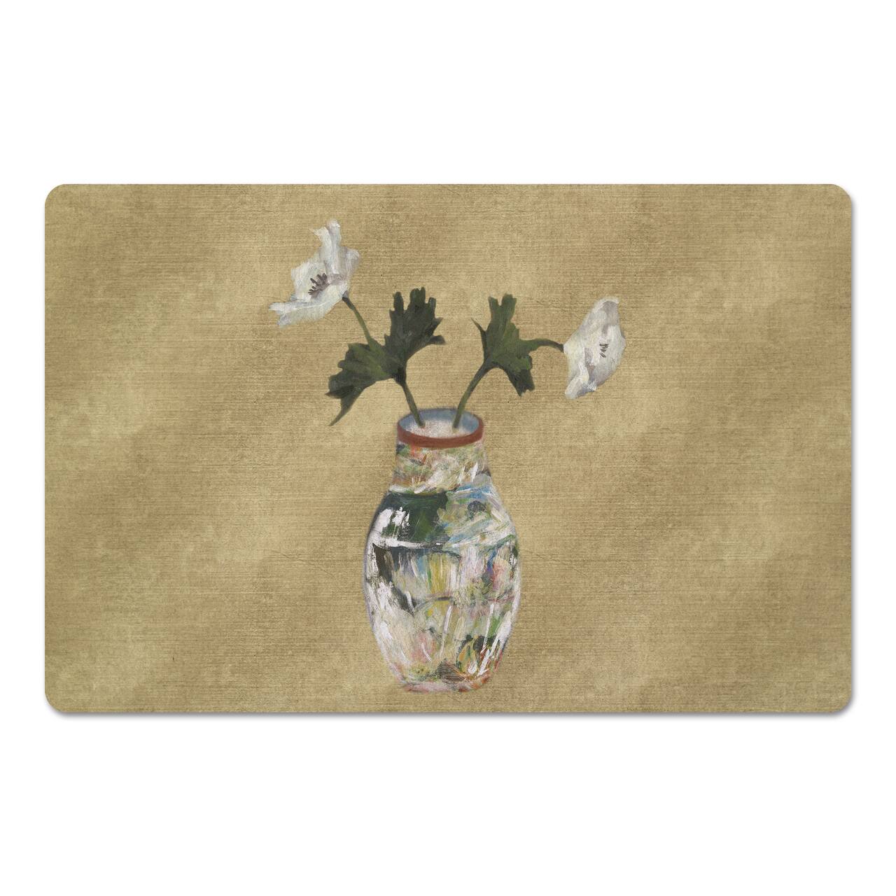 18" x 27" Colorful Vase with White Florals Floor Mat